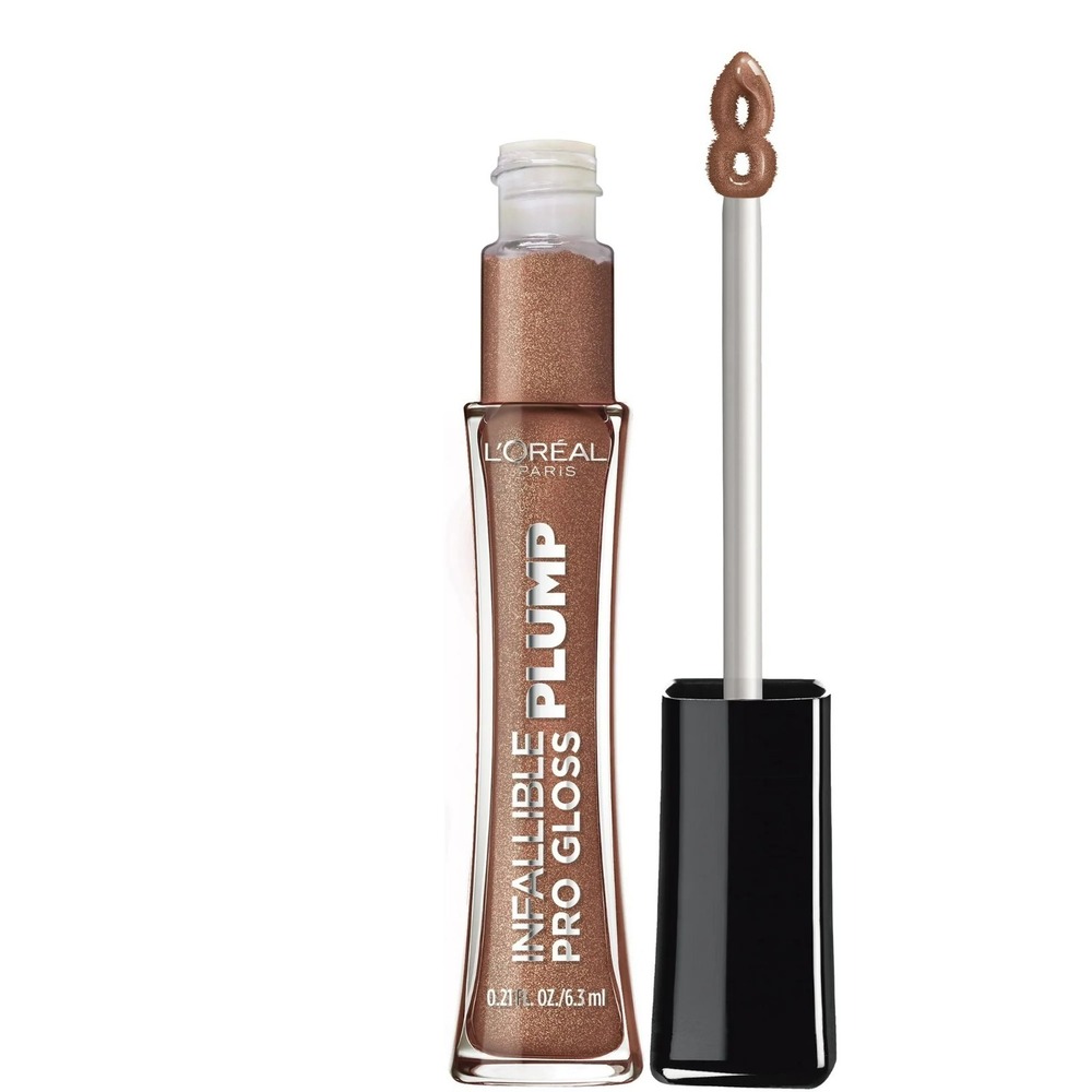L'Oreal Paris Infallible Pro Gloss Plump Lip Gloss, Sunlit Shimmer, 0.21 fl oz